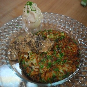 Potato Galette with Morel Mushrooms