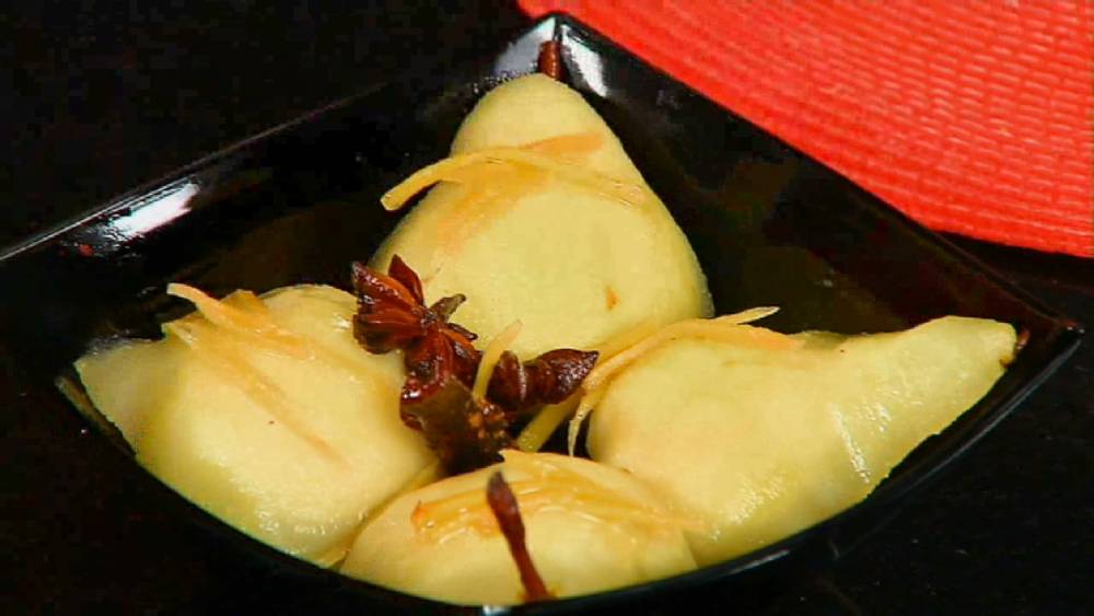 Poached Pears with Star Anise and Ginger