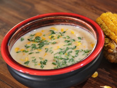 Roasted Corn and Cheese Soup